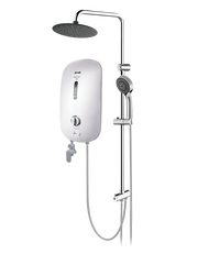 Alpha Instant Water Heater S18e c/w Rain Shower - Ivory White