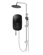 Alpha Instant Water Heater S18i c/w Rain Shower - Matt Black