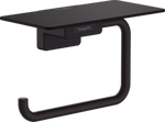 AddStoris Toilet paper holder with shelf -Matt Black