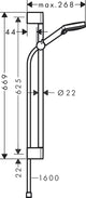 Vernis Blend Hand Shower Vario Wall Bar Set 650mm (5265649991842)