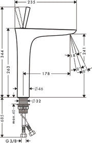 PuraVida Single Lever Basin Mixer 240 for Washbowls with Push-Open Waste Set SGP (5265652908194)