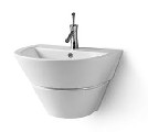 DION Wall Hung Wash Basin c/w Fixing Bolts - White (5003524505645)