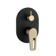 Oval Concealed Bath Mixer - Black Gold
