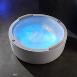 Luxury round massage bath tub Malaysia with elegant white design for spa-like relaxation