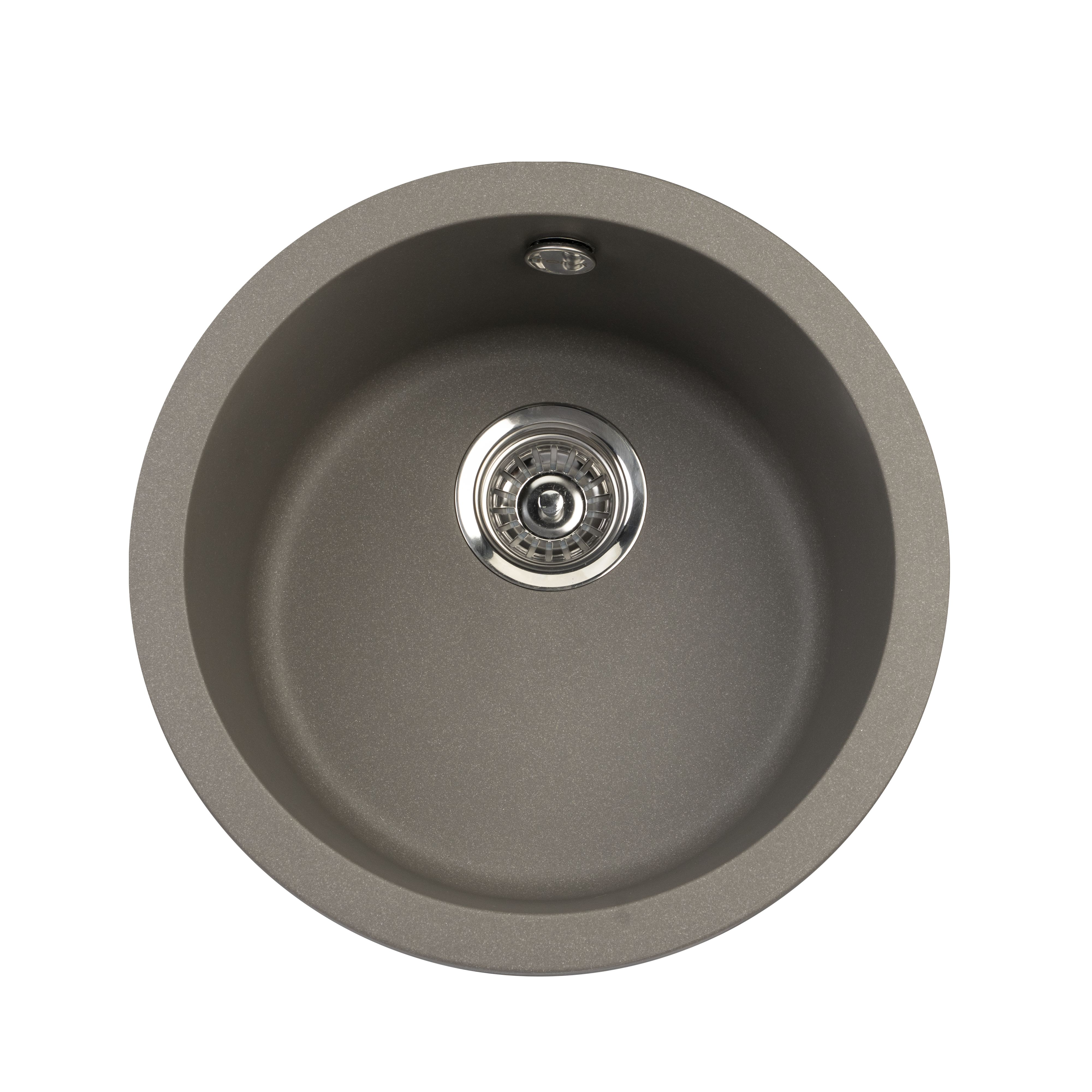 Round Granitetech Single Bowl Kitchen Sink - Grey